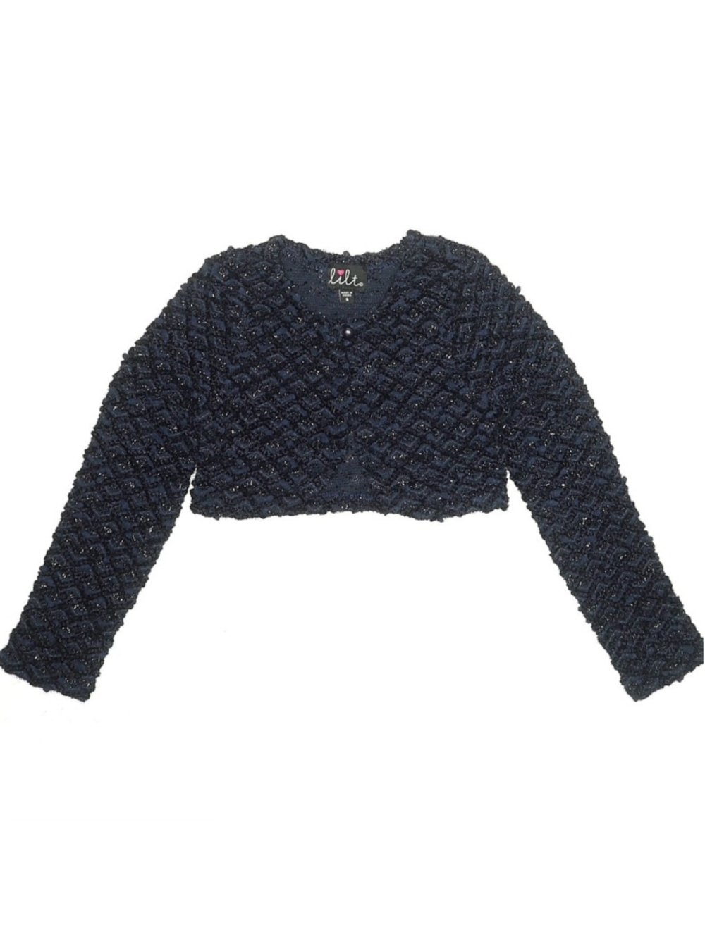 GIRLS PURPLE CROP JACKET - Picture 2 of 4
